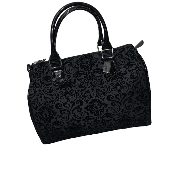 Black floral Tassel Suede Embroidery Pattern Handbag - Picture 10 of 12